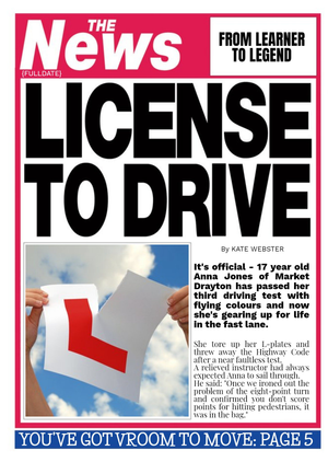 Personalised Driving Test Card