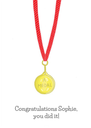Customisable Medal Funny Congratulations Card