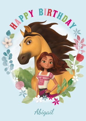 Universal Dreamworks Spirit the horse And Lucky Perconalised Birthday Card