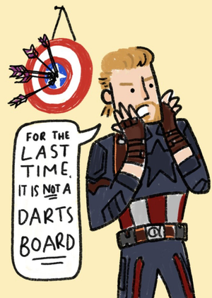 Marvel Comics Captain America funny birthday card