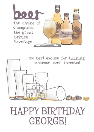 Beer The Choice Of Champions Happy Birthday Card