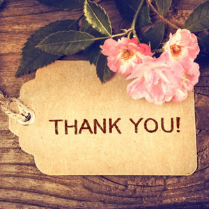 Moonpig Photographic Swing Tag And Flower Wedding Thank You Card