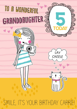 #Fashionistas Birthday Card To a wonderful Granddaughter
