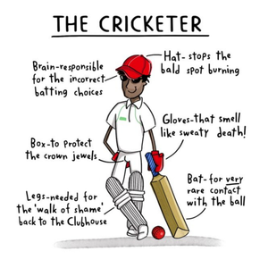 Moonpig Designers Funny The Cricketer Birthday Card