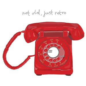 Moonpig Red Dial Telephone Humour Old Cool Illustration Retro Birthday Card