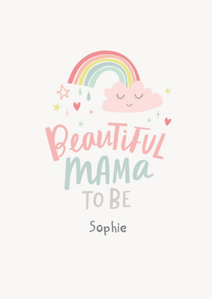 Cute Colourful Lettering Mother To Be Female Arty Card