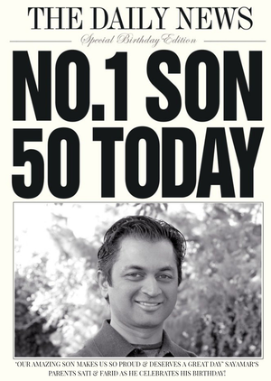 Daily News Number One Son 50 Today Birthday Card