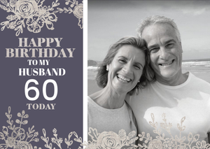 Le Jardin De Fleur Photo upload Birthday Card for My Husband