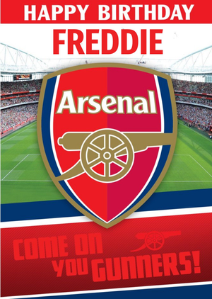 Arsenal FC Birthday Card - Come on you gunners!