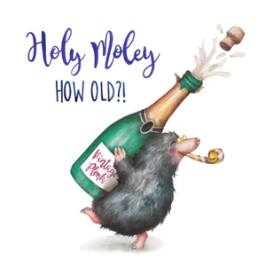 Moonpig Mole Holy Moley How Old Birthday Card