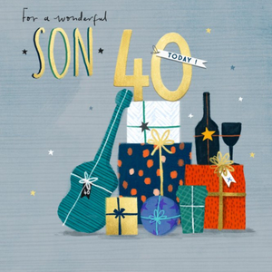 Moonpig Designers Illustration Gifts Design For A Wonderful Son 40 Today Birthday Card