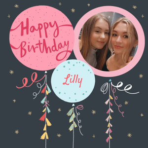 Moonpig Cute Balloons Photo Upload Birthday Card