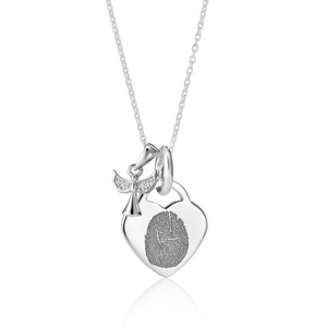 Angel Heart Fingerprint Necklace