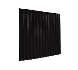 Cladco Black Corrugated Metal Roofing Sheet (13/3), Polyester Paint Coated, 0.5 Thick