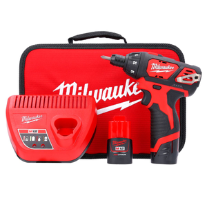 Milwaukee M12SET1D-152B 12V Li-ion Sub Compact Screwdriver With 2 x 1.5Ah Batteries, Charger & Bag