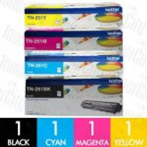 Brother TN-251 4 Pack Genuine Toner Cartridge Combo