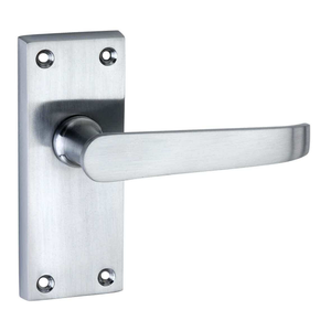Victorian Straight Lever Satin Chrome Short Door Handle Set of 2