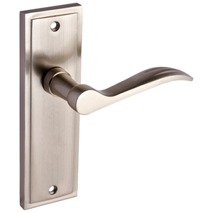 Berkeley Satin Nickel Internal Lever Latch Door Handle - Pair - Designer Levers