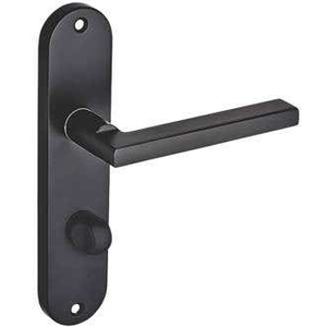 Esquire Straight Lever Thumb Lock Bathroom Door Handle - Matte Black - Pair - Designer Levers