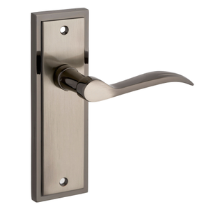Berkeley Lever Latch Dual Tone Gunmetal Door Handle Set of 2