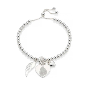 Duo Angel Wing Fingerprint Bracelet