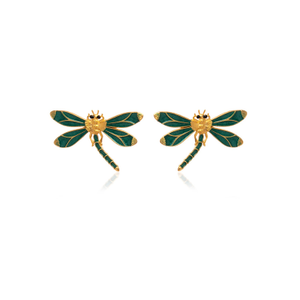 Green Dragonfly Earrings