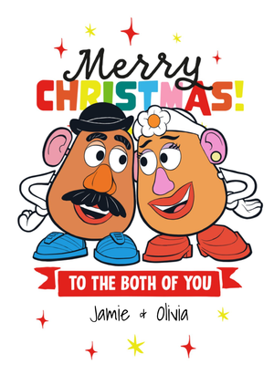 Toy Story Mr And Mrs Potato Head Merry Christmas Card
