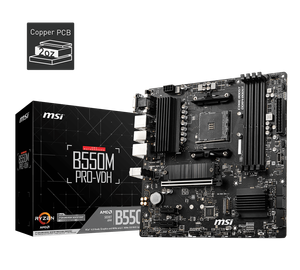 MSI B550M PRO-VDH AMD DDR4 Micro ATX Motherboard - Socket AM4
