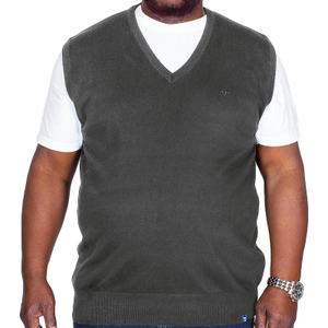 D555 Mens Whitby Big & Tall Kingsize Sleeveless Sweater - 4XL / Grey