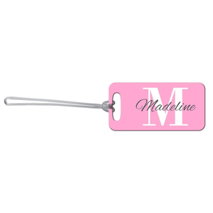 Pink Monogram Bag Tag