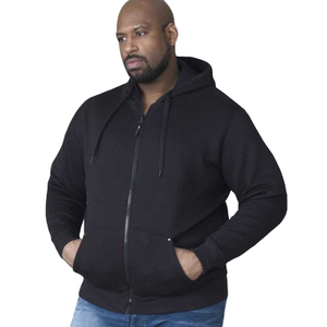 D555 Rockford Mens Cantor Big & Tall Kingsize Full Zip Hoodie - 5XL / Black