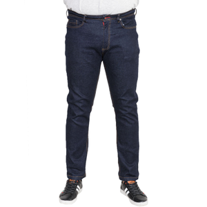 D555 Mens Cedric Big & Tall Kingsize Tapered Fit Stretch Jeans - Indigo - 46 S / Blue