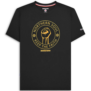 Lambretta Mens Northern Soul Retro T-Shirt Black - 2XL / Black