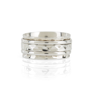 Men's Karma Abundance Silver Spinning Ring (W (UK))
