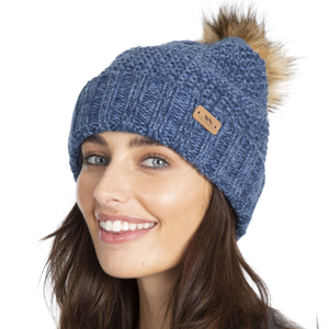 Trespass Womens Kellisa Knitted Bobble Hat - One Size / Denim Blue