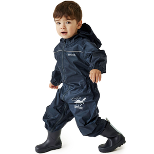 Regatta Kids Puddle IV Waterproof Puddle Suit - 3 - 4 Yrs / Navy