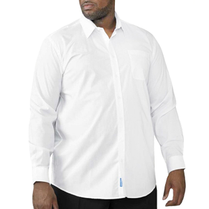D555 Mens Aiden Big & Tall Kingsize Easy Iron Classic Regular Shirt - White - 3XL / White