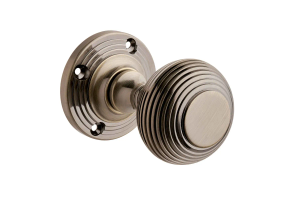 Beehive Mortice Door Knob - Antique Brass - Pair - Designer Levers