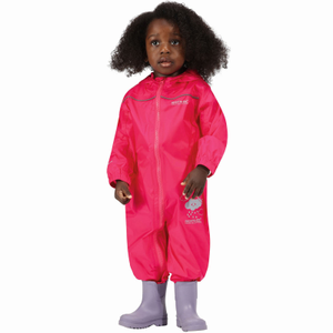 Regatta Kids Puddle IV Waterproof Puddle Suit - 12 - 18 M / Pink