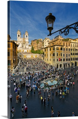 Italy, Rome, Spanish Steps, Trinita dei Monti, Barchetta fountain
