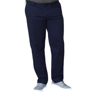 D555 Mens Bruno Big & Tall Kingsize Stretch Chino Trousers - Indigo - 56 S / Indigo