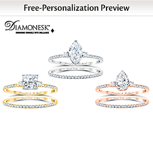 Solid Gold Create Your Own Design Custom Bridal Ring Set