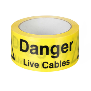 48mm x 33m Danger Live Cables Self Adhesive Warning Tape