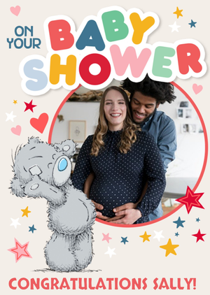 Tatty Teddy On Your Baby Showery Photo Upload Card
