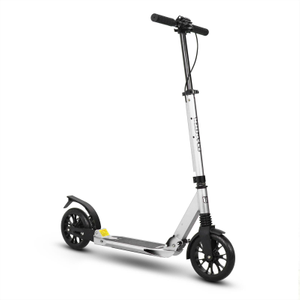Mashed Up City Commuter 200mm Silver Adjustable Folding Push Kick Scooter