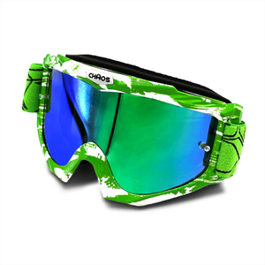 Chaos Kids MX Goggles Green Black