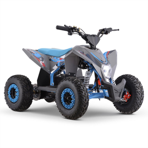 FunBikes T-Max Roughrider 2025 1100w 36v Nardo Grey/Blue Kids Midi Electric Quad Bike 37km/h