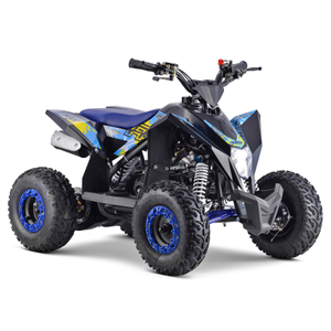 FunBikes T-Max Roughrider 90cc Blue Kids Midi Petrol Quad Bike