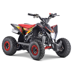 FunBikes T-Max Roughrider 90cc Red Kids Midi Petrol Quad Bike
