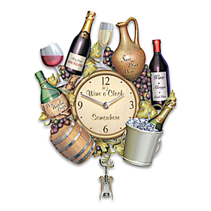 Wine O?clock Wall Clock